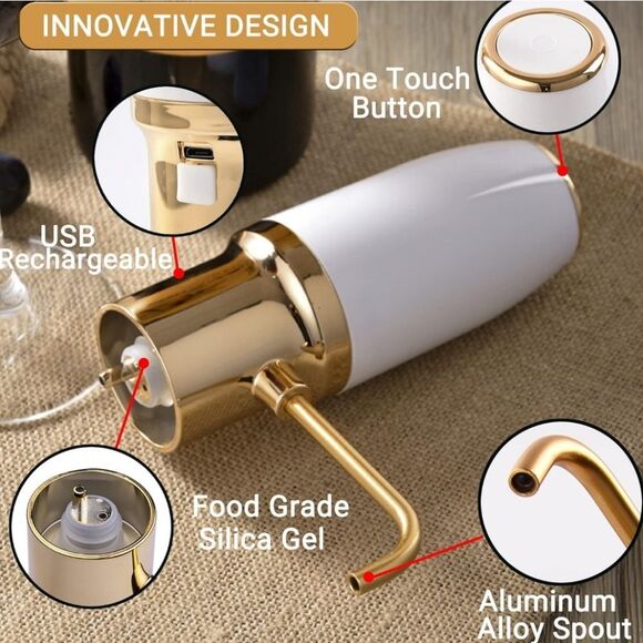 ELECTRIC WINE AERATOR DECANTER POURER AUTOMATIC DISPENSER with USB RECHA… - Picture 1 of 15